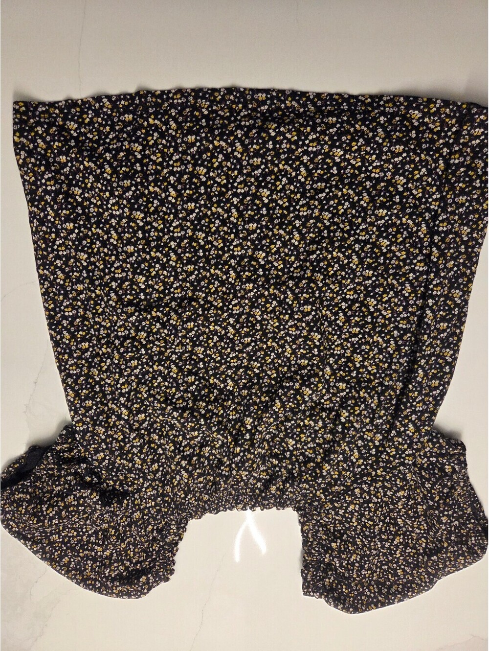 FatFace Women's Black Floral Off-Shoulder Blouse Size UK 14 EU 42 - Picture 6 of 8
